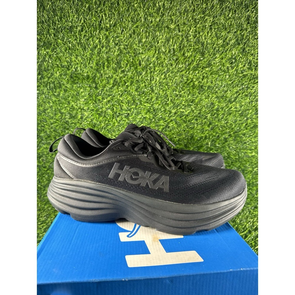 Hoka One One Bondi 8 X-Wide Shoes Mens Size 13 4E Black Running 1127955 BBLC